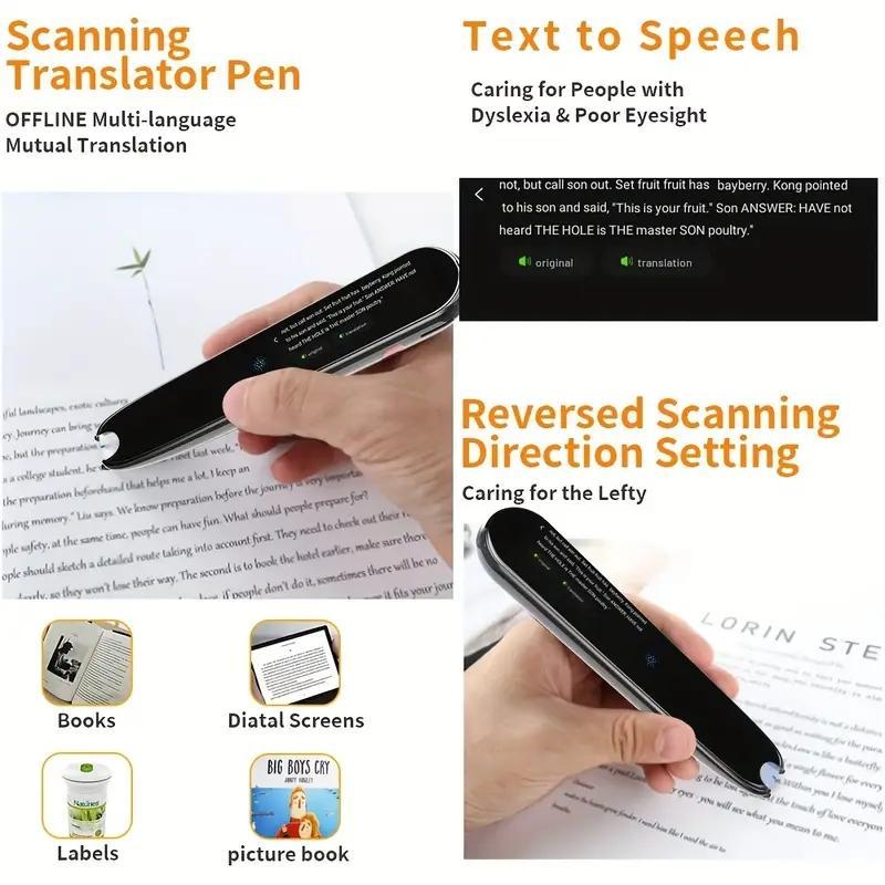 2026 Scanning Translation Pen 112 Languages Offline Online Translator Device with Text-to-Speech Instant Scan-to-Translate Dictionary Pen for Language Learning Travel Business Meetings & Dyslexia Support