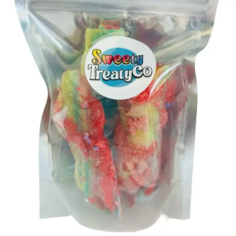 SweetyTreatyCo Novelty Cotton Candy Sugar Fruit Crunch Rollups - Fruit-Filled, Syrup-Enhanced, 2-Pack Pre-Packed Bite-Sized Party Snacks (2-Piece Set Candy), Two Piece Set, Novelty Candy