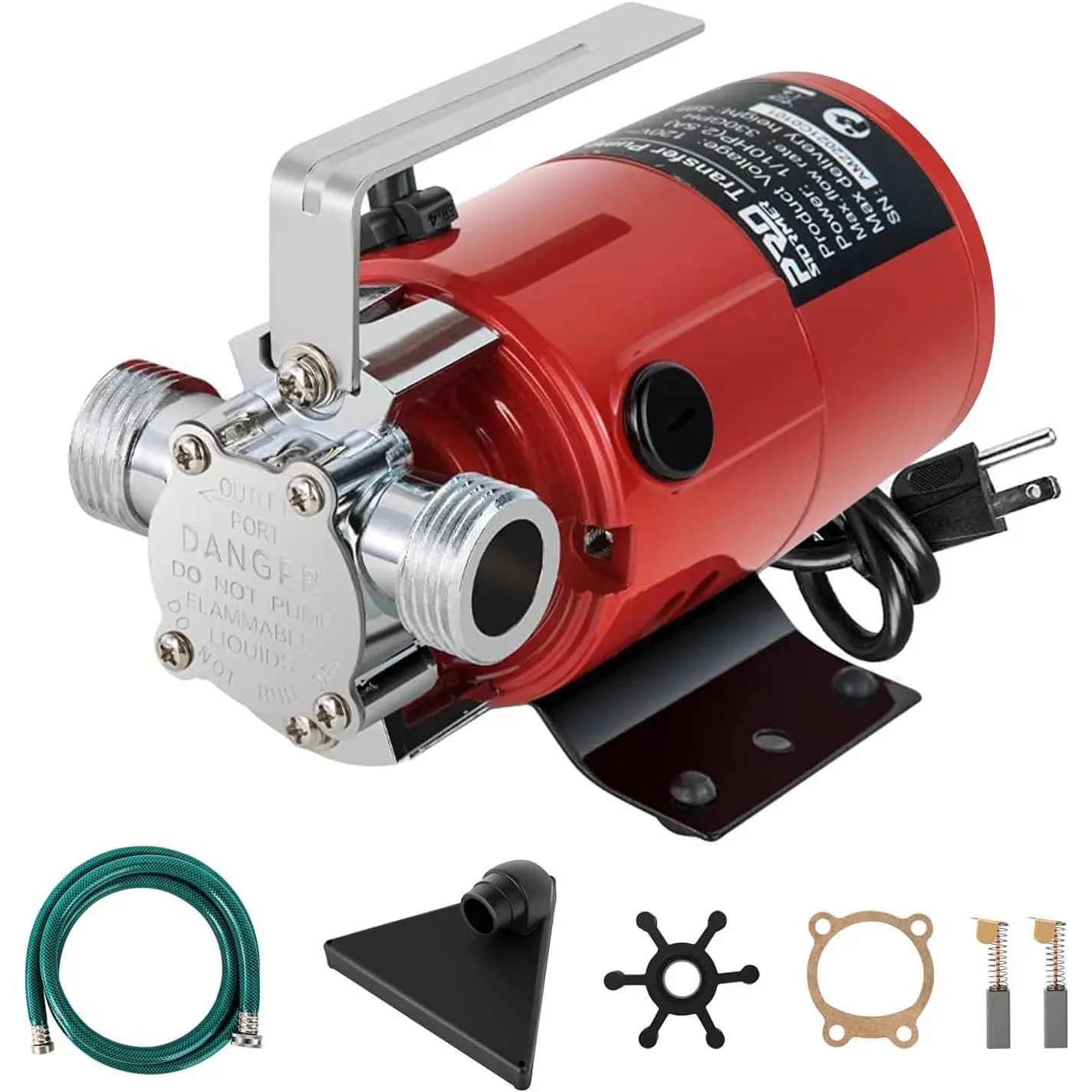Utility Pump,  1/10HP 120V Mini Portable Electric Water Transfer Pump 330GPH Plumbing Equipment with Water Hose Kit  for Yard, Garden, Pool Draining