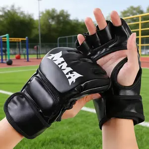 Half-Finger Boxing Gloves for Mixed Martial Arts, Muay Thai, Free Fighting, Taekwondo, Sandbag Training, High-Quality Punching Mitts