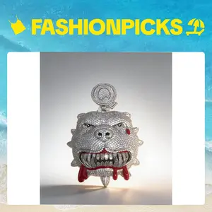 2017 Aggressive Beast Bling Pendant with Bold Dog Vibe and Unreal Shine - Unique Eye-Catching Design for Bold Glamorous Accessories customizable with engraved letters, logos or patterns Complimentary shipping Summervibes