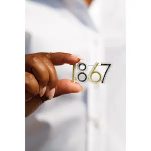 1867 Alabama State Crystal Stone Lapel Pin