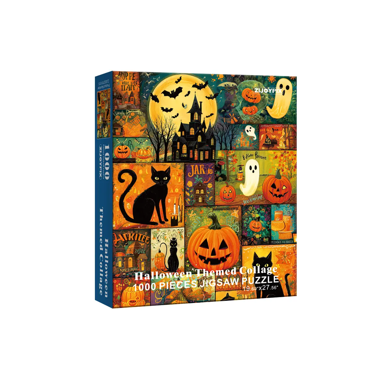 1000 Piece Halloween Aesthetic Jigsaw Puzzle, Vivid Spooky Halloween Patterns, Fun Weekend Wind Down Decor Activity, Premium Quality Holiday Gift for Puzzle Lovers