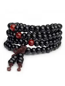 Creative 108 Beads Multi-Layer Imitation Sandalwood Buddhist Prayer Beads Bracelet, Meditation Beads & Jewelry Bracelet, Bohemian Bracelets