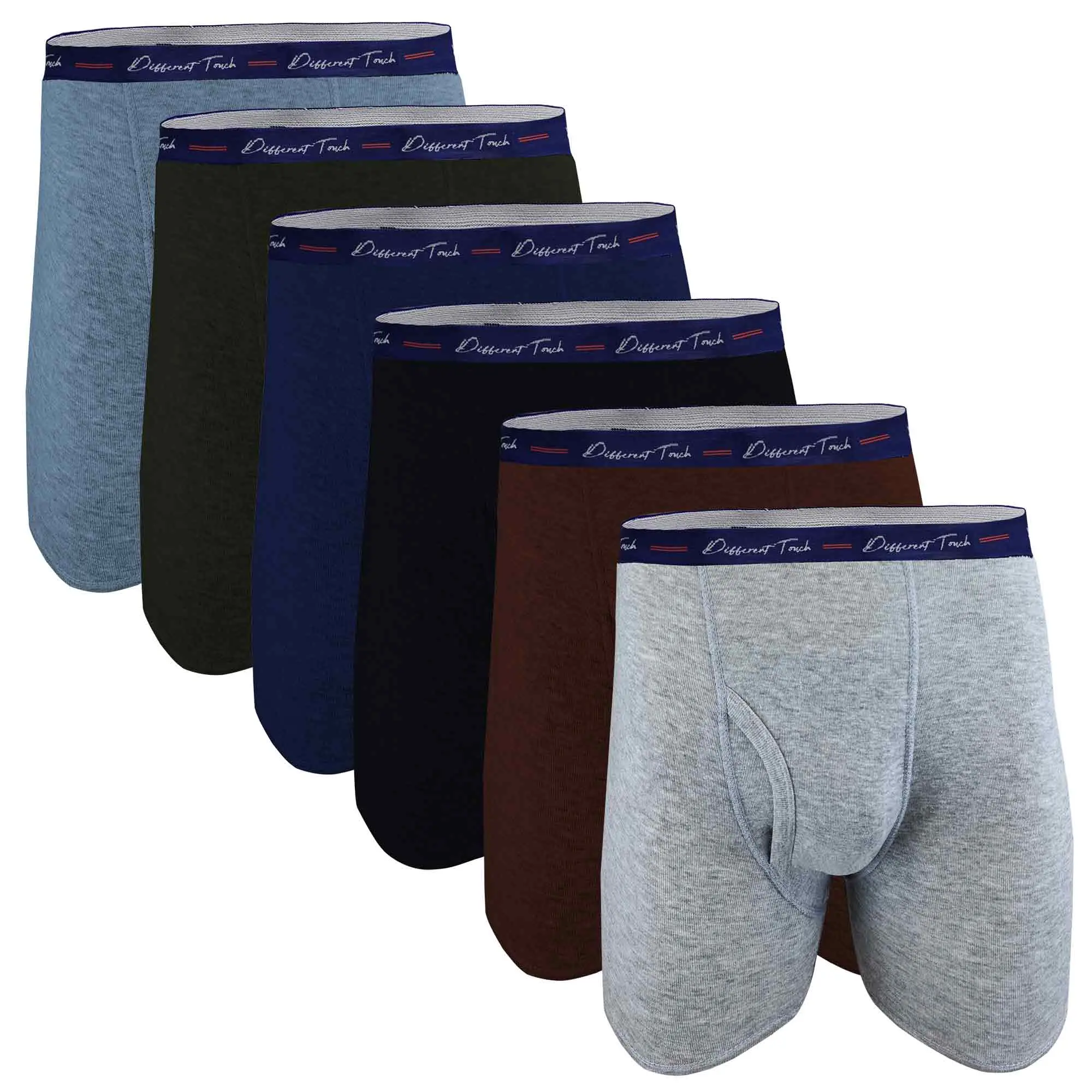 Men's Big & Tall USA Signature Logo Cotton Boxer Briefs Underwear - 6-Pack Menswear, Tag-Free Heat Seal, Assorted Color, No-Ride Inseam, Regular Use, Soft Stretchy Elastic Waistband, Stay-Dry, Plain, Tag-Free Heat Seal, 3XL/4XL/5XL