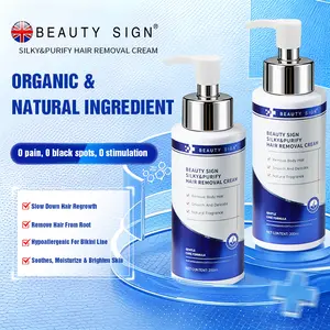[UK MADE] BEAUTY SIGN 10MINS WOMEN BIKINI LINE & MEN'S DEPILATORY CREAM PASTE HAIR REMOVAL CREAM 200ML Body Hair Remover Body Care