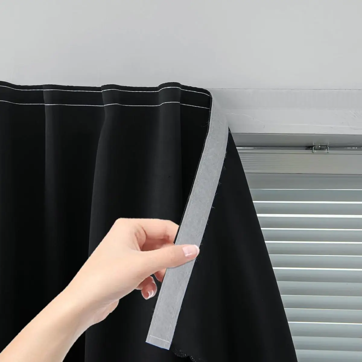 Self Adhesive Blackout Curtain – No Rod Needed Window Shade 35x59 Inch