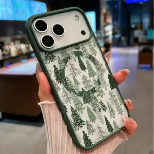 Christmas Tree Symphony Magnetic Phone Case for iPhone 11/12/13/14/15/16/17 Pro Max, Anti-Slip Ultra Thin Aesthetic Touch for Daily Use Phone Cover