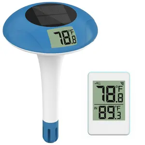 Wireless Floating Digital Pool Thermometer Easy Read IPX8 Waterproof Solar Temperature Gauge for Pond 328 Feet Long Connection