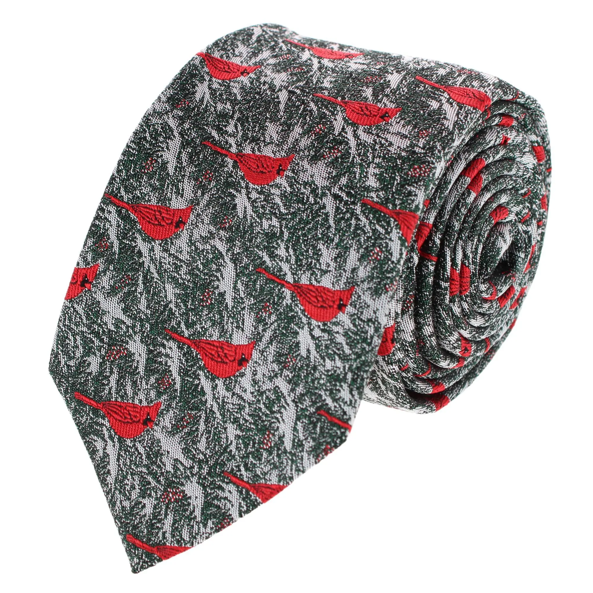 Trafalgar The Snowy Virginia Nightingale Silk Novelty Necktie, Ties