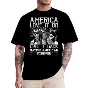 Native American Forever Shirt, America Love It Or Give It Back Graphic Tee, Indigenous Pride T-Shirt, Native Heritage Empowerment Top, Fashion Cotton, Full Colors, Full Sizes, For Men, For Women