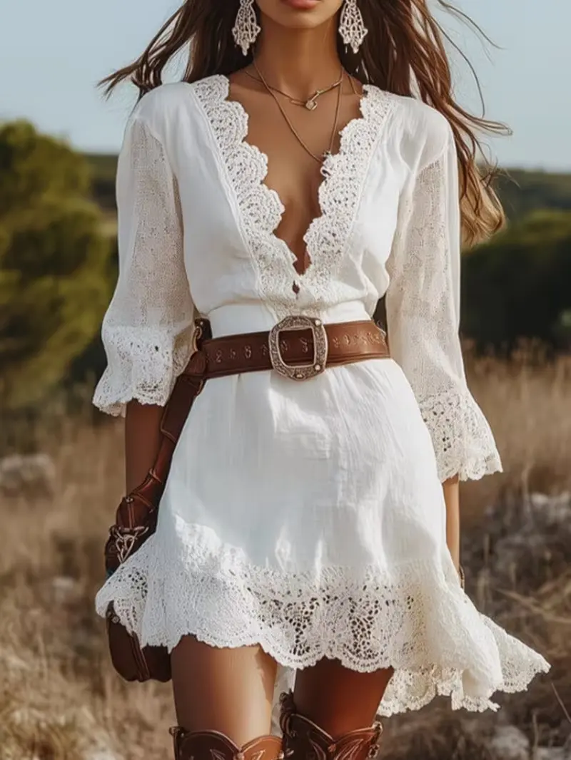 white flowy western dress YEEHAW COWGIRL SUMMER IS HERE  coastal cowgirl is rolling in this  weekend with all the white and blue vibes you need for your beachy western  era think flowy dresses, denim shorts,