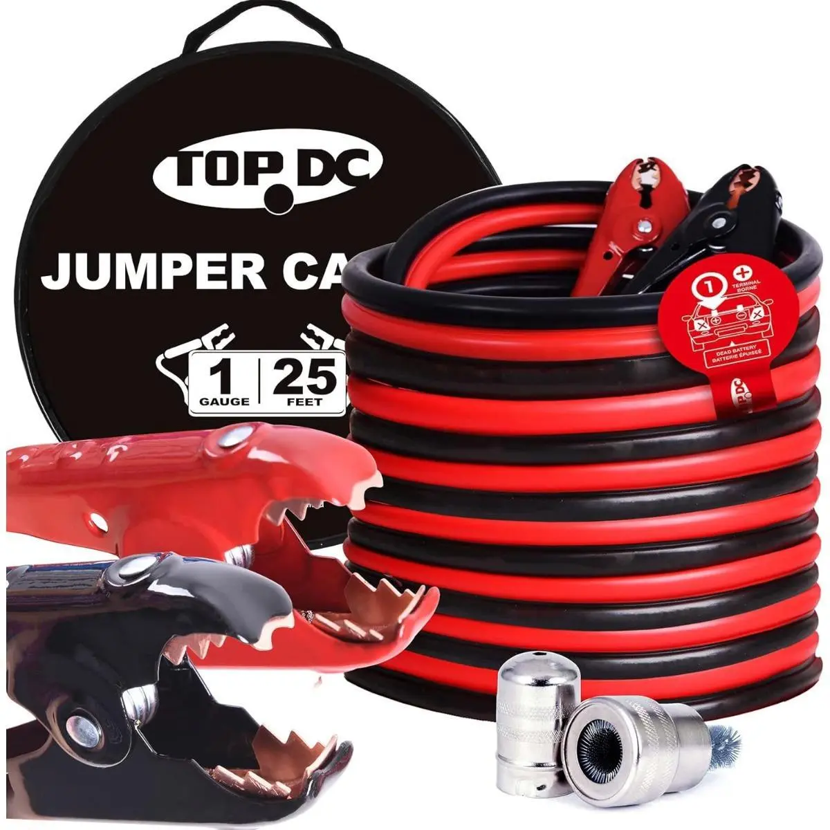 Car Battery Igniter Automotive Emergency Power Kits 1 Gauge 25 Feet ...