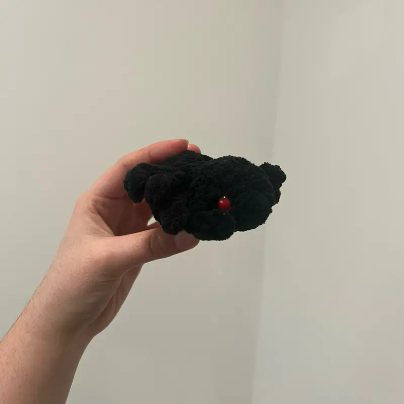 Hand crocheted spooky spider