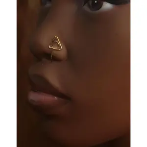Handmade Wire Double Triangle Loop Nose Cuff