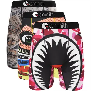 Men Underwear Boxers Breathable Sexy Print Men's Panties Lingerie Male Underpants Man Boxer Briefs Trunks Plus Size S-XXXL