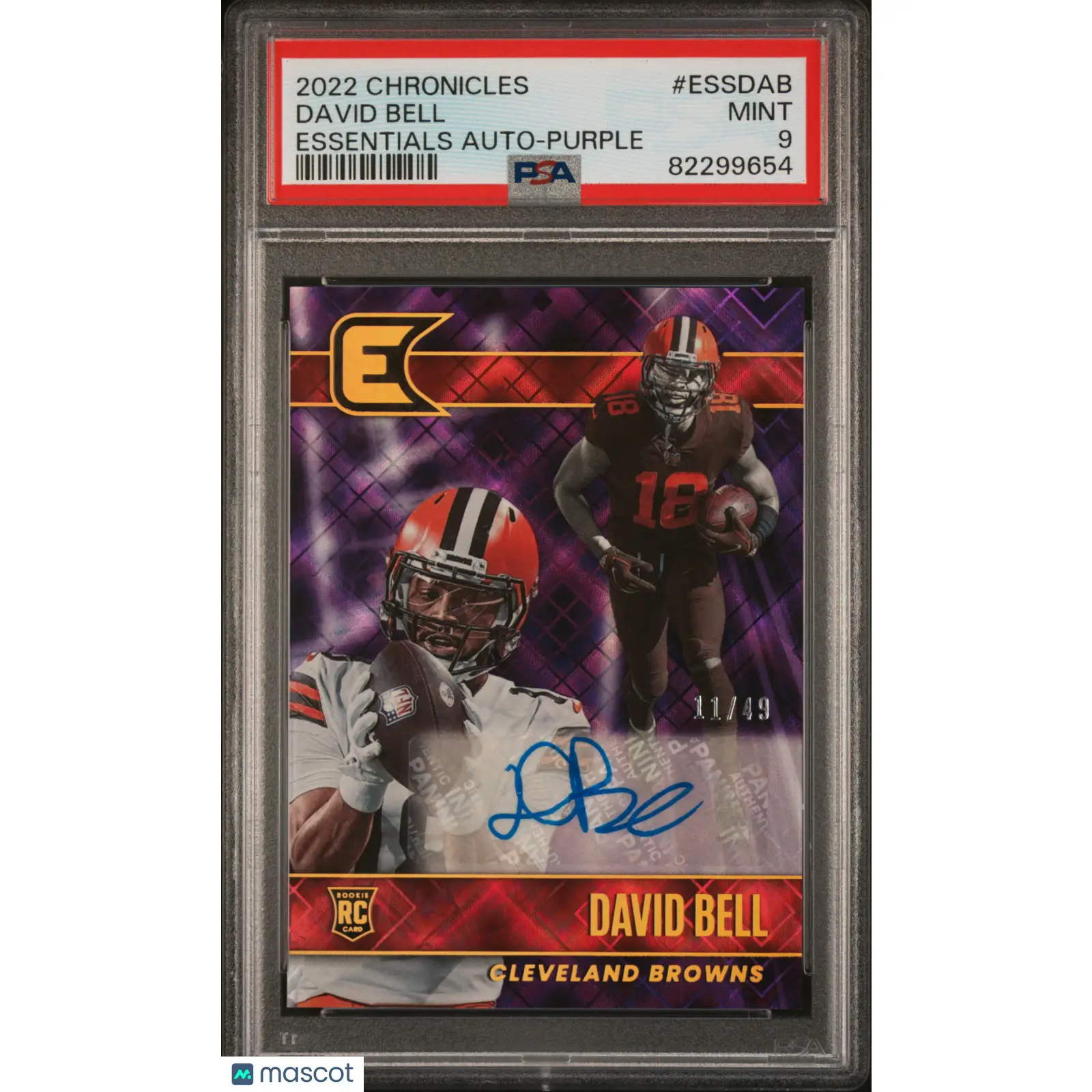 David Bell PSA 2022 Panini Chronicles Essentials Autographs #ESSDAB 9