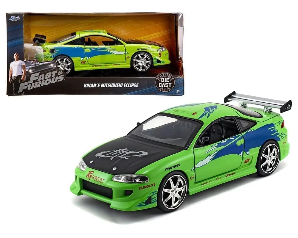 Jada Toys 1:24 Brian’s 1995 Mitsubishi Eclipse Diecast Model Car Fast & Furious