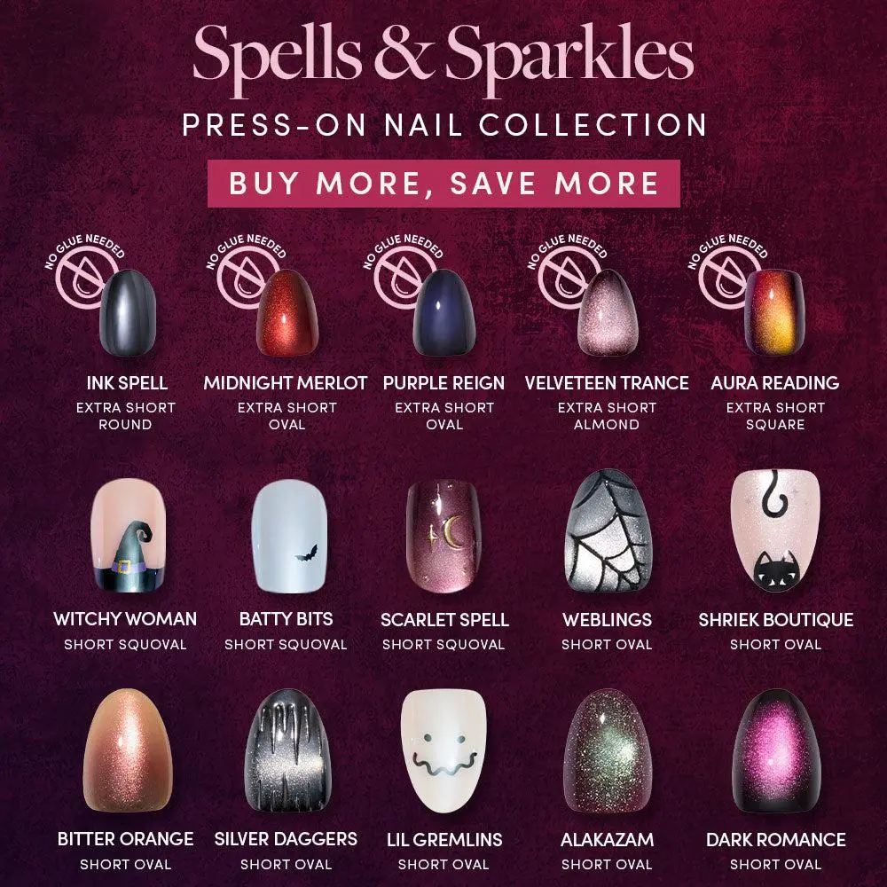 Glamnetic Spells & Sparkles Press-On Nail Collection