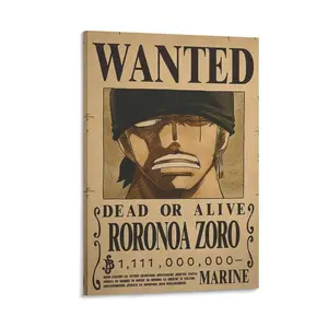 Anime OP Wanted Posters Canvas Wall Art Prints for Wall Decor Room Decor Bedroom Decor Gifts Posters Landscape Painting