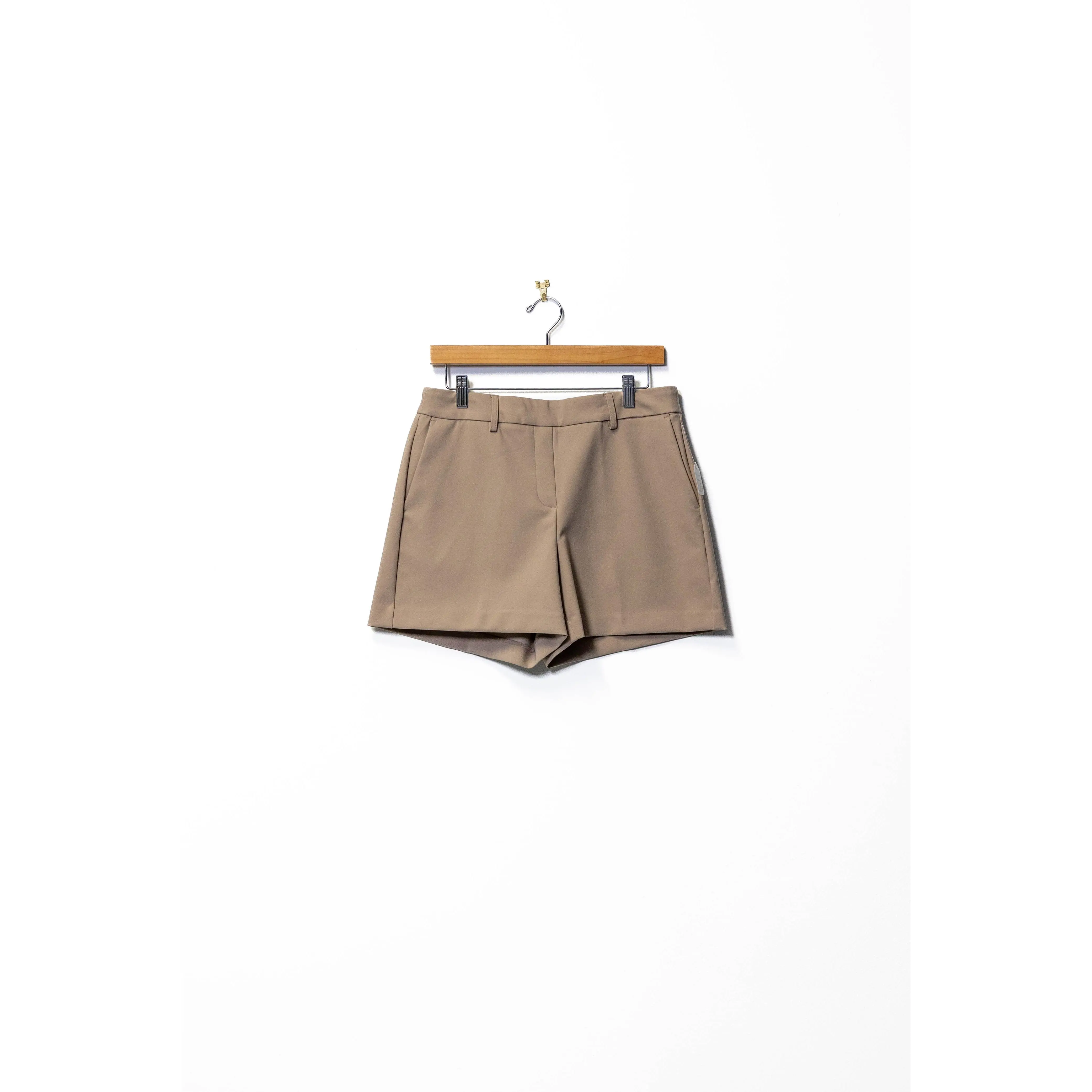 Classic Beige High-Waist Shorts