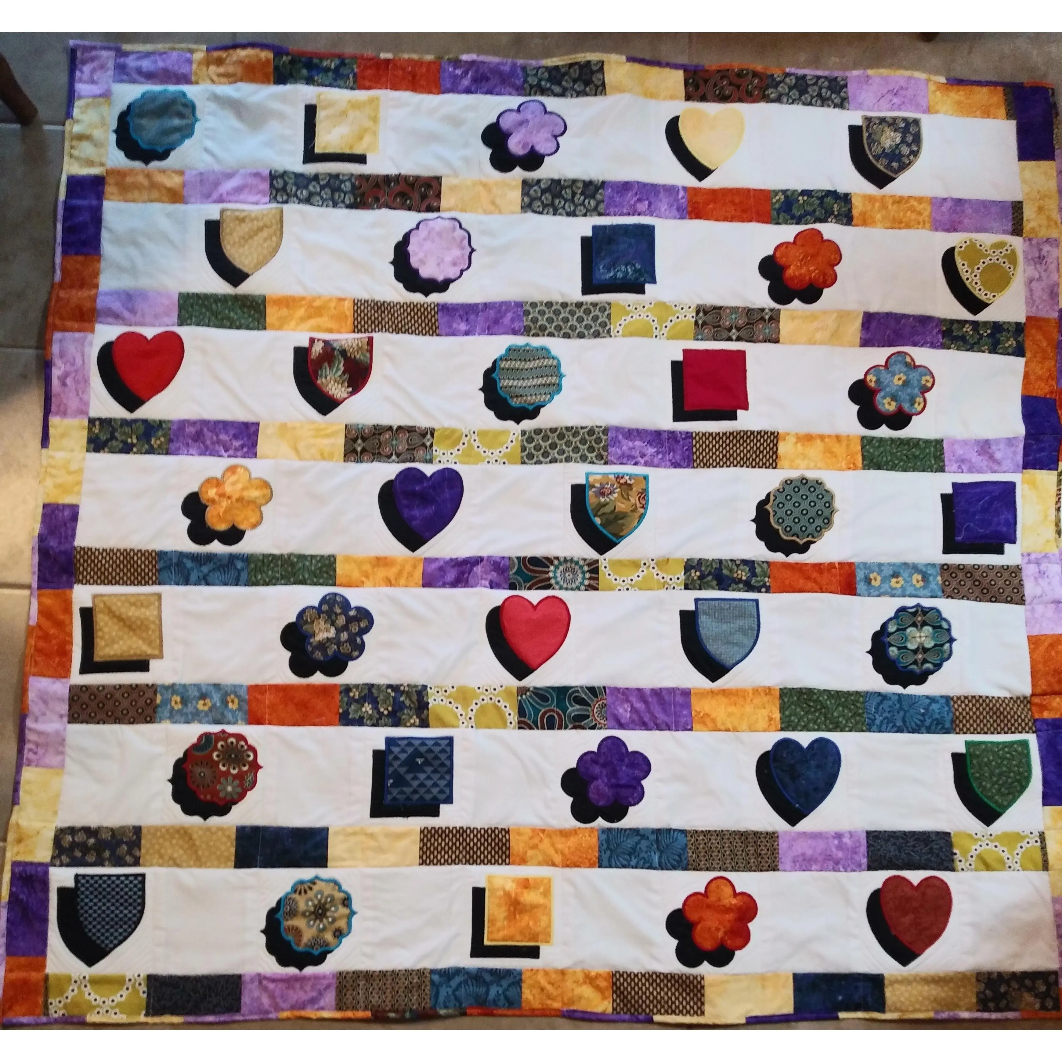 Shapes and Shadows Quilt - New, Illusion