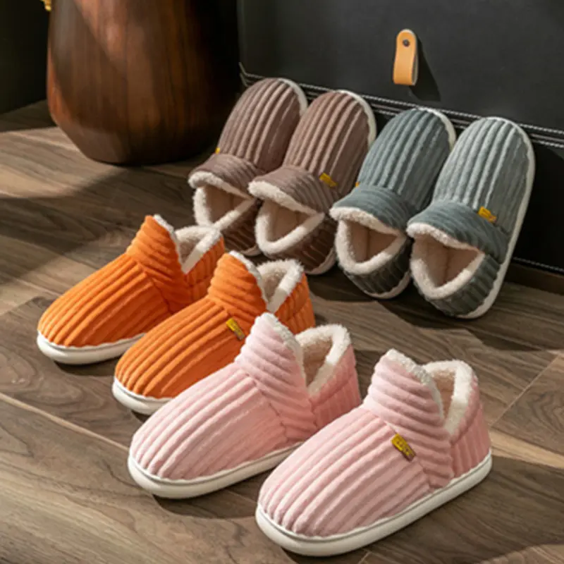 Women's Fuzzy Slip-on House Slippers - Warm, Cozy, Soft, Lightweight Memory Foam Indoor Shoes in Assorted Colors