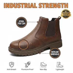 Heavy Duty Unisex Safety Shoes Puncture-Proof Smash-Proof Breathable Mesh Chef Work Shoe Waterproof Anti-Slip Durable Outdoor Sport