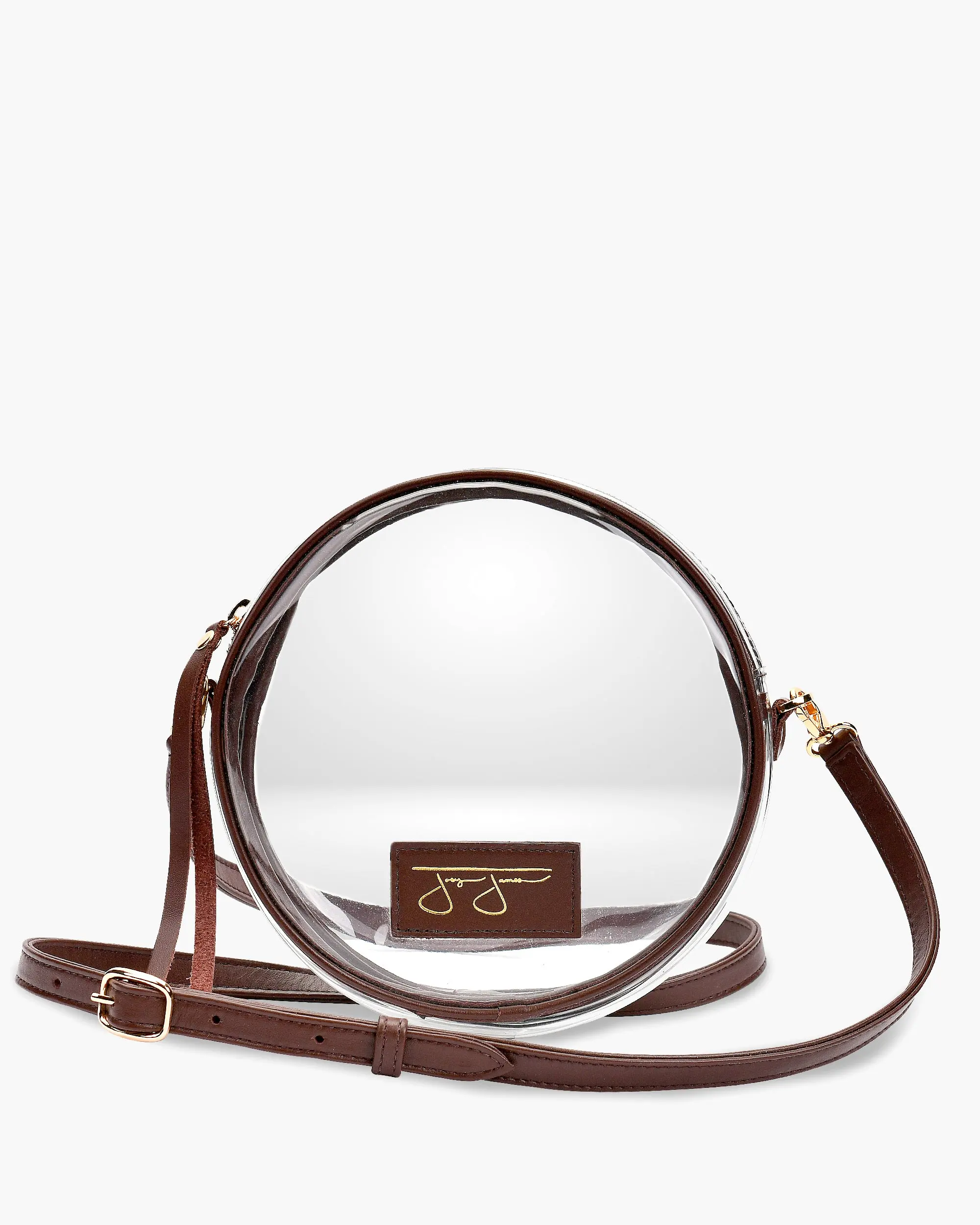 Isabelle Clear Circle Bag - Marrone
