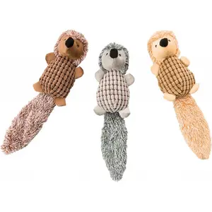 212 MAIN 16 in. Moveable Stuffed Animal Hedgehog Cat Toy - Crinkly Tail, Plush Fabric, Textured Body, Stimulates Interactive Play, Soft Pet Accessory