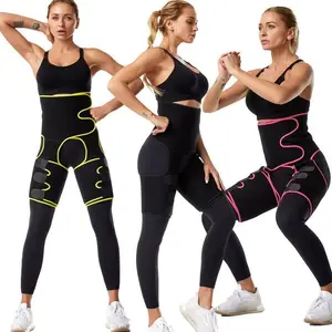 Women's 3 in 1 Waist Trainer, 1 Set Butt Lift Training Belt & Thigh Sweat Band, Workout Equipment for Home Gym