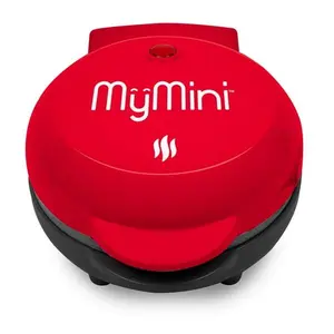 MyMini 550-Watt Red Pancake Griddle - Compact & Convenient Cooking Solution for Your Kitchen Needs