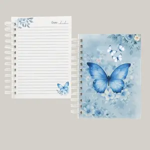 A5 journal Premium Butterfly Cover 15cm x 21cm Sturdy Wire-o Binding High-Quality Paper for Daily Routine & Personal using