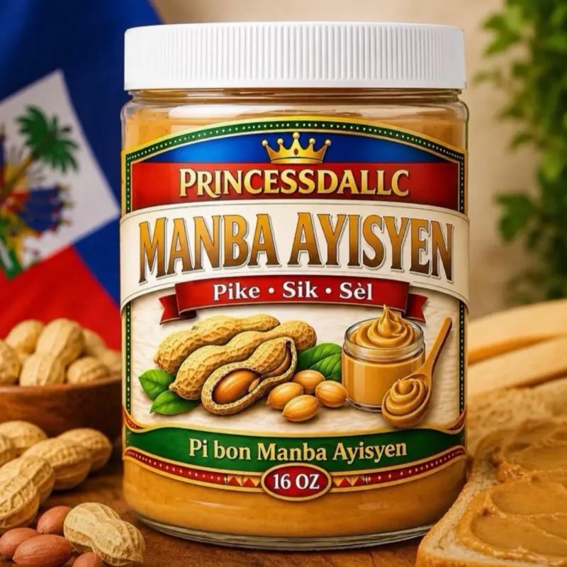 Princessdallc manba ayisyen 16 oz Haitian peanut butter pike sik sèl