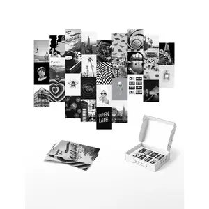 Black and White Collage Kit Wall Decor Poster - Set of 30 or Set of 50