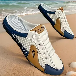Outdoor Men's Lightweight Slippers - All Season Beach Shoes with Cushioned PVC Sole, Anti slip Grip Suitable for Walking, Camping, and Vacation - Comfortable Durable Ndoor and Outdoor Dual-use, Casual Outdoor Footwear