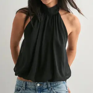 Women’s sleeveless backless solid-color loose summer vest, suitable for club gatherings GARMENTARY