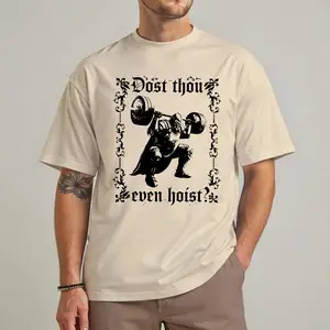 Dost Thou Even Hoist Medieval Gym T-Shirt, Funny Knight Weightlifting Tee, Vintage Powerlifting TShirt, Sarcastic Workout Humor, Lifter Gift