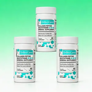 DrBioCare Collagen Peptide Multivitamin 3PCS (60 Tablets Each) Skin Wellness Support Daily Essential Nutrients Beauty Health Supplement