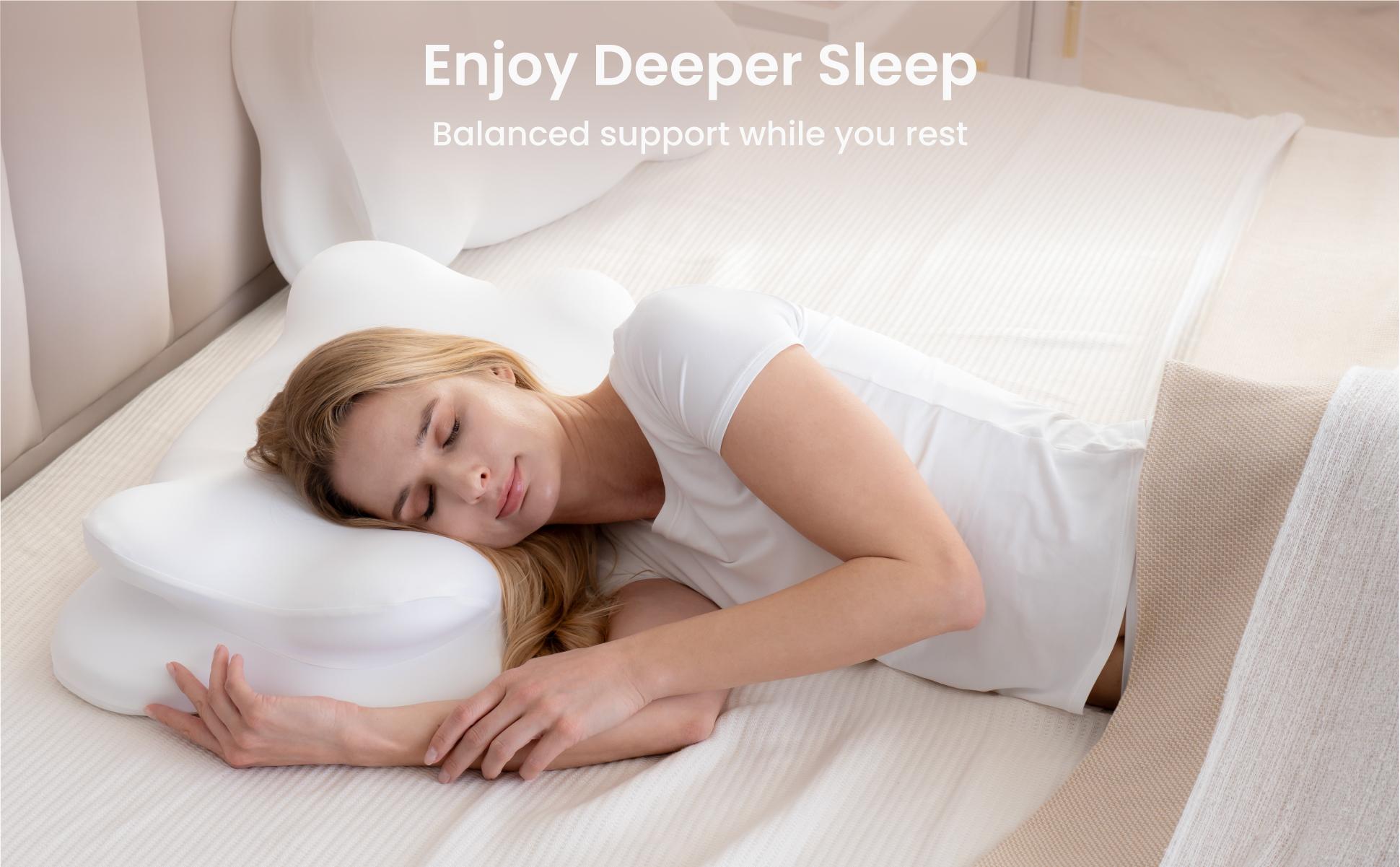 Alcedo Cervical Memory Foam Pillow for Neck and Shoulder Pain Relief, Adjustable Ergonomic Contour Orthopedic Pillow with Cervical Support for Side, Back and Stomach Sleepers