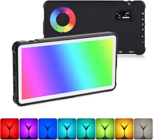 MAMEN Metal LED Selfie Fill Light | Portable RGB Video Light | Rechargeable & Dimmable Panel Light (with Hot Shoe Mount) | Dedicated Selfie Accessory for iPhone and Cameras