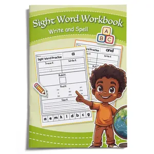 Sight Word Workbook for Kids, Write and Spell Practice Book, Trace, Build, Find and Use High Frequency Words, Early Reading and Writing Activity Workbook
