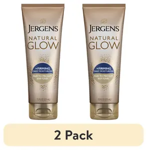 (2 Pack) Jergens Natural Glow Firming Daily Moisturizer, Self Tanner, Fair to Medium Tone, 7.5 Oz KAO USA INC.