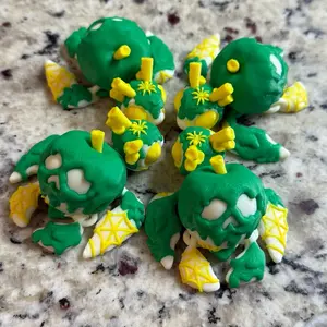 3D Printed Rotten Apple Turtle - Articulated Action Figure