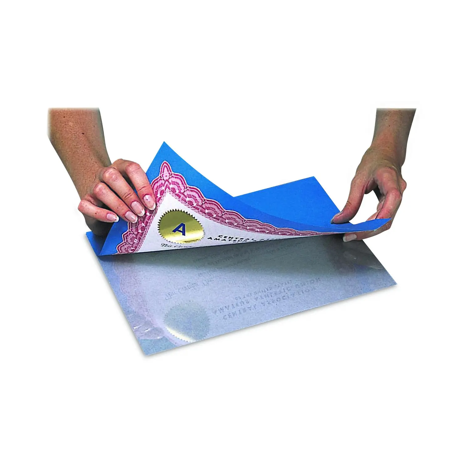 Cleer Adheer Self-Adhesive Laminating Film 2 mil 9" x 12" Gloss Clear 50/Box 65001