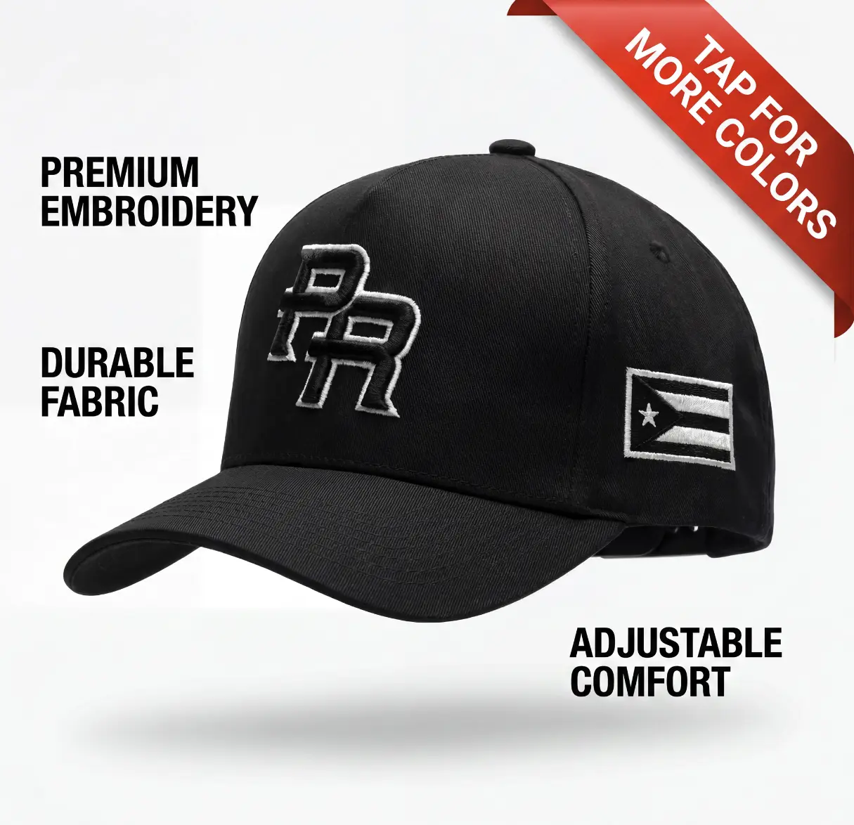 Unisex Puerto Rico Premium Cotton Snapback Brimmed Cap - Camouflage Brim, Embroidered PR Logo, Dry Clean Only, Ideal Men's Gift, Casual Trendy Hat, Men's Accessories