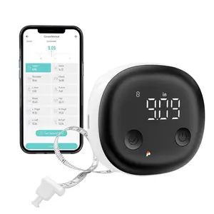 Fitdays   Tape Measure |    BMI Tool with LED HD Display & Auto-Retract | Fitness &   for //Arms | Fitdays App Sync (Black)