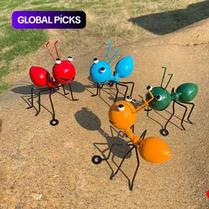 Creative Ant Design Garden Decoration, Exterior Decorative Statues, Garden Sculptures Statues, 4pcs/set Metal Ant Statue, Outdoor Garden Decor for Lawn, Tree, Pot, Window Sill #GLOBAL PICKS