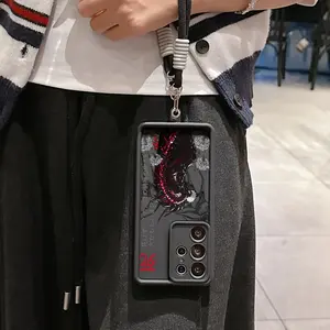 Anime Tokyo Ghoul Design Casing Compatible with Samsung Galaxy S26/s25/s24/s23/s22/s21/s20 Fe/plus 4g/5g, Durable Soft Tpu Material with Lanyard