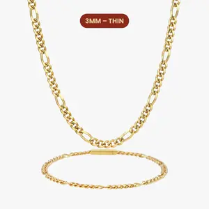 JAXXON - Figaro Set - 3mm - Gold